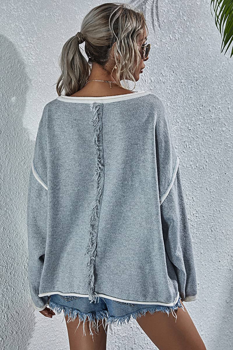 Crew Neck Sweater Loose Plus Size Fashion Women's Sweater