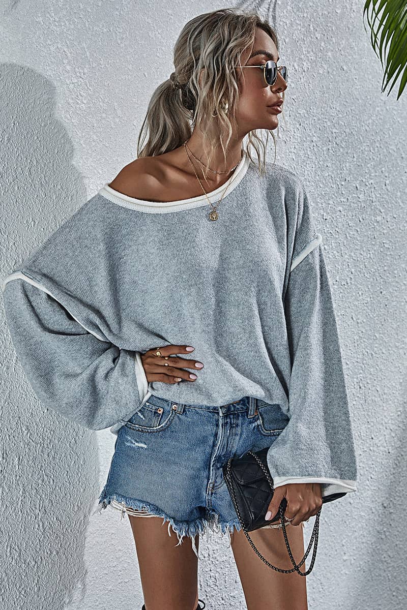Crew Neck Sweater Loose Plus Size Fashion Women's Sweater