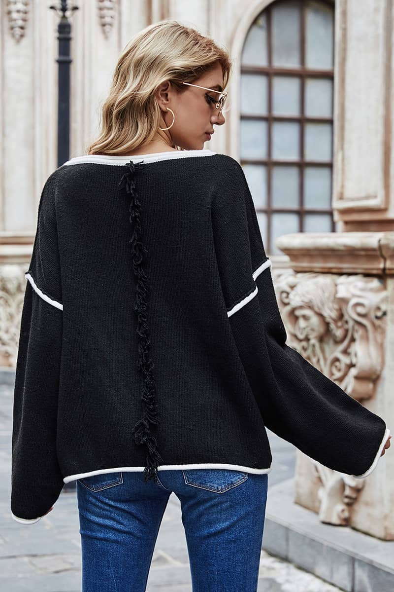 Crew Neck Sweater Loose Plus Size Fashion Women's Sweater