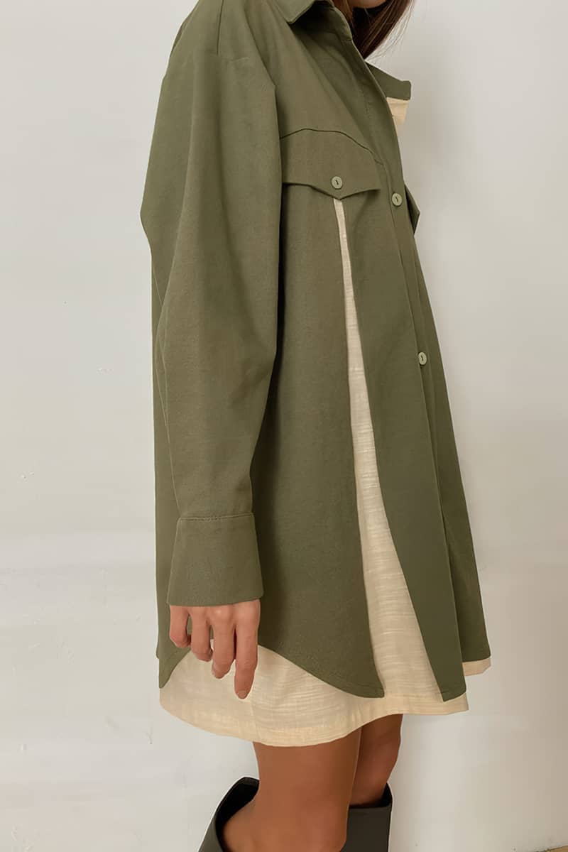 Loose Long Shirt Long Sleeve Shirt Dress