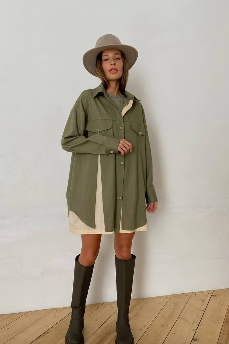 Loose Long Shirt Long Sleeve Shirt Dress
