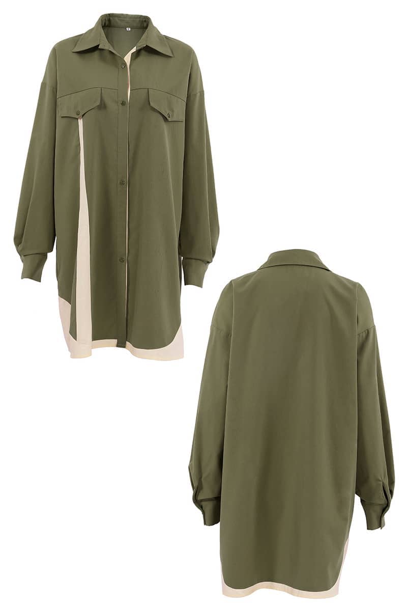 Loose Long Shirt Long Sleeve Shirt Dress
