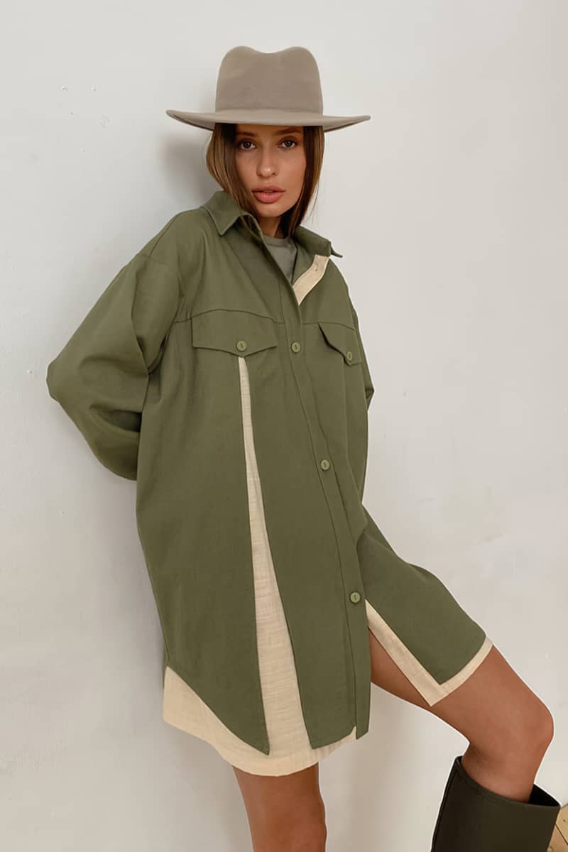 Loose Long Shirt Long Sleeve Shirt Dress