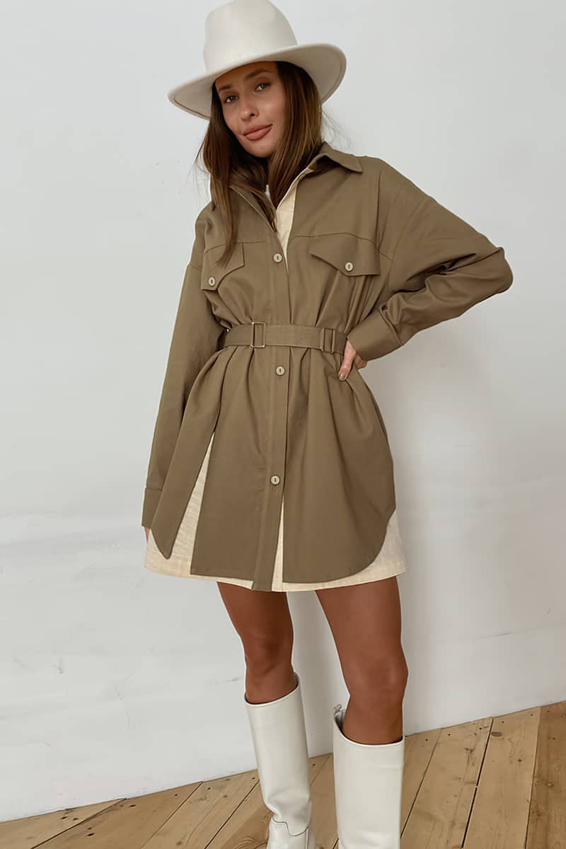 Loose Long Shirt Long Sleeve Shirt Dress
