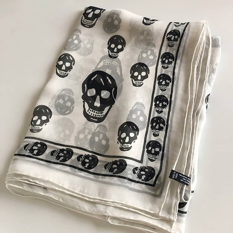 Classic skull silk big square scarf - 135*135cm