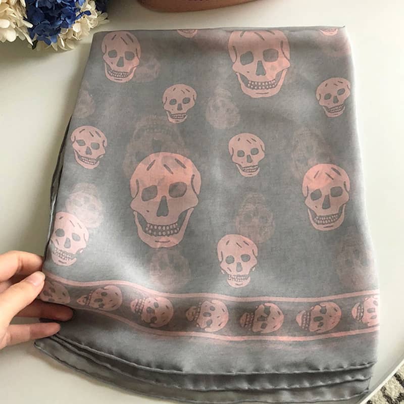Classic skull silk big square scarf - 135*135cm
