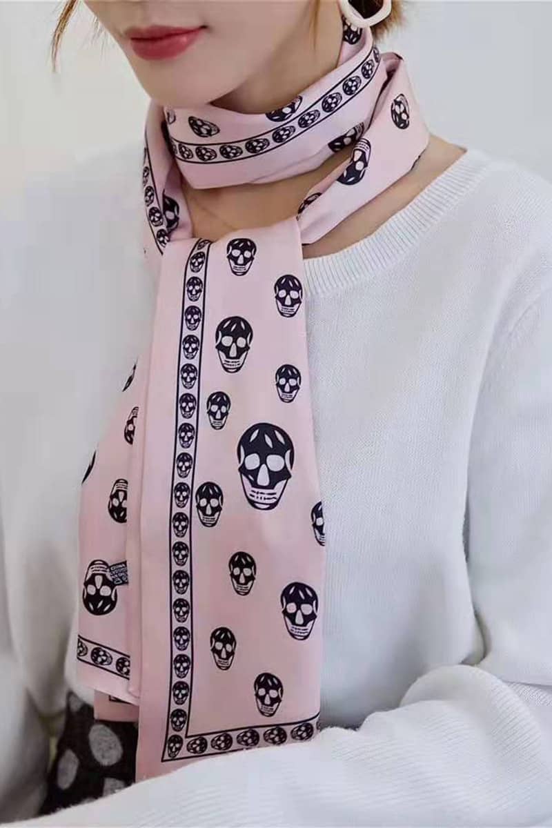 Skull print scarf - 160*20cm