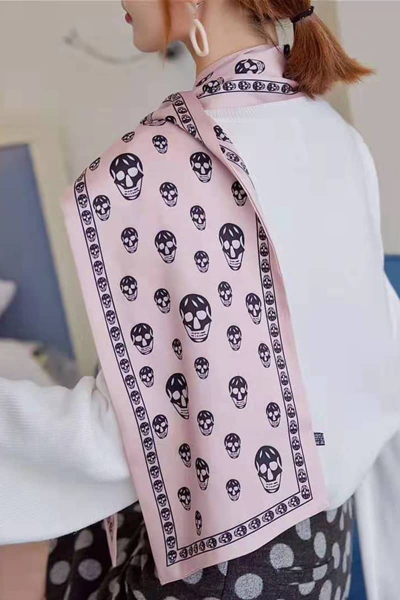 Skull print scarf - 160*20cm