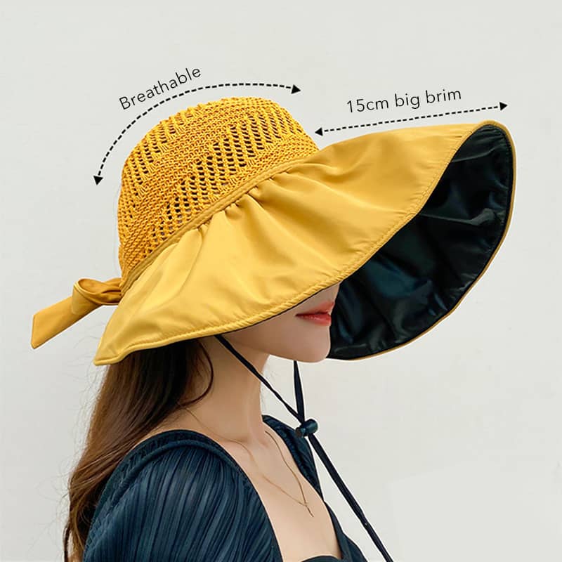 Sun protection vinyl empty top hat visor hat