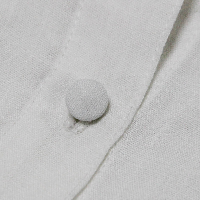 Women's irregular waist long-sleeved cotton and linen top  | IFAUN