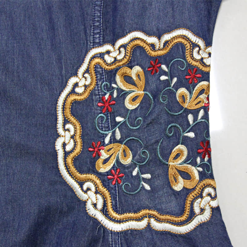 Woman's Spring retro embroidery slim dress  | IFAUN