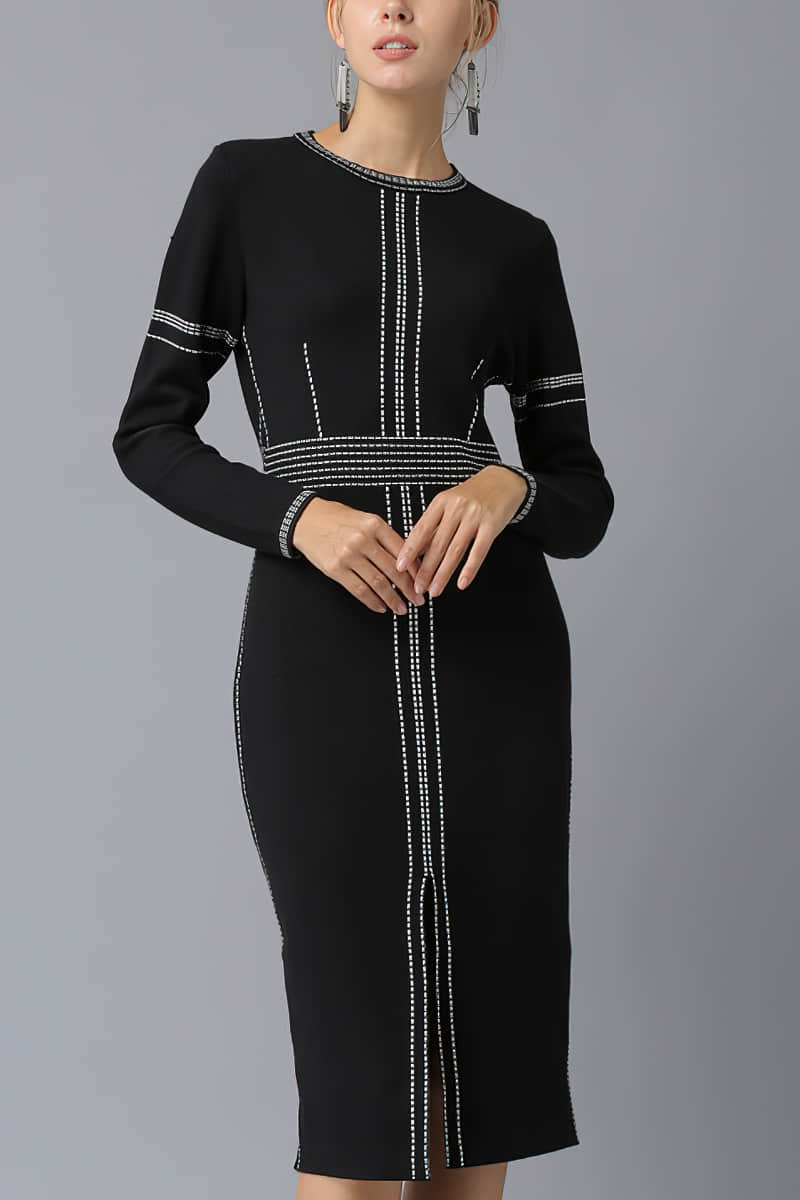 Women's knitted dress mid-length M | IFAUN