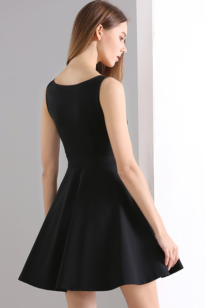 Sleeveless slim slimming bottoming dress Black / 2XL | IFAUN