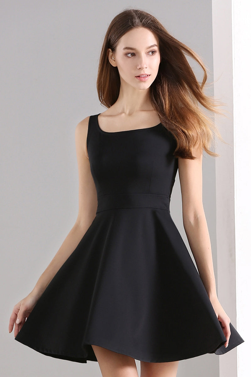 Sleeveless slim slimming bottoming dress Black / 3XL | IFAUN