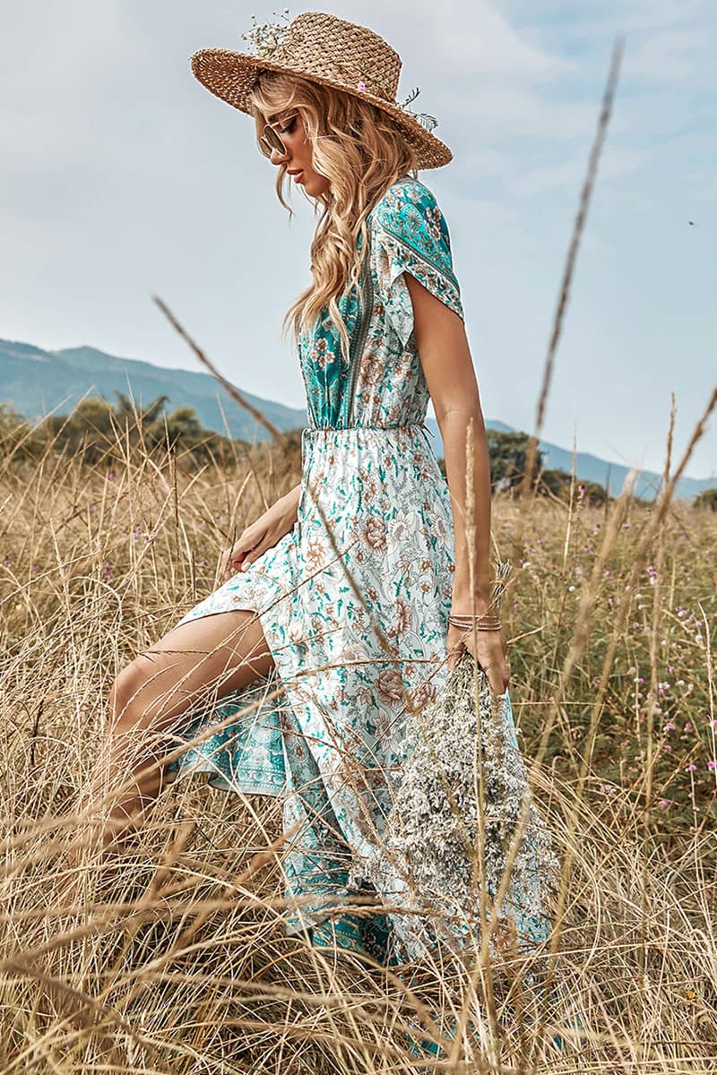 Casual holiday print dress