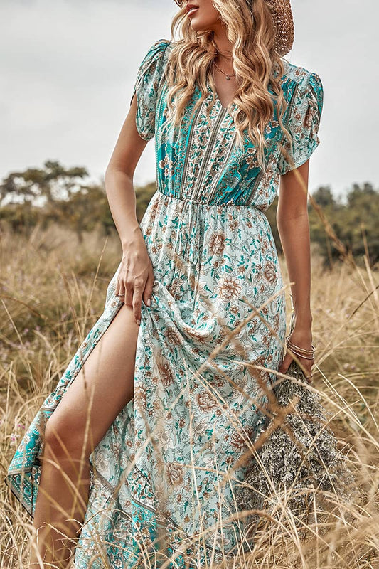 Casual holiday print dress