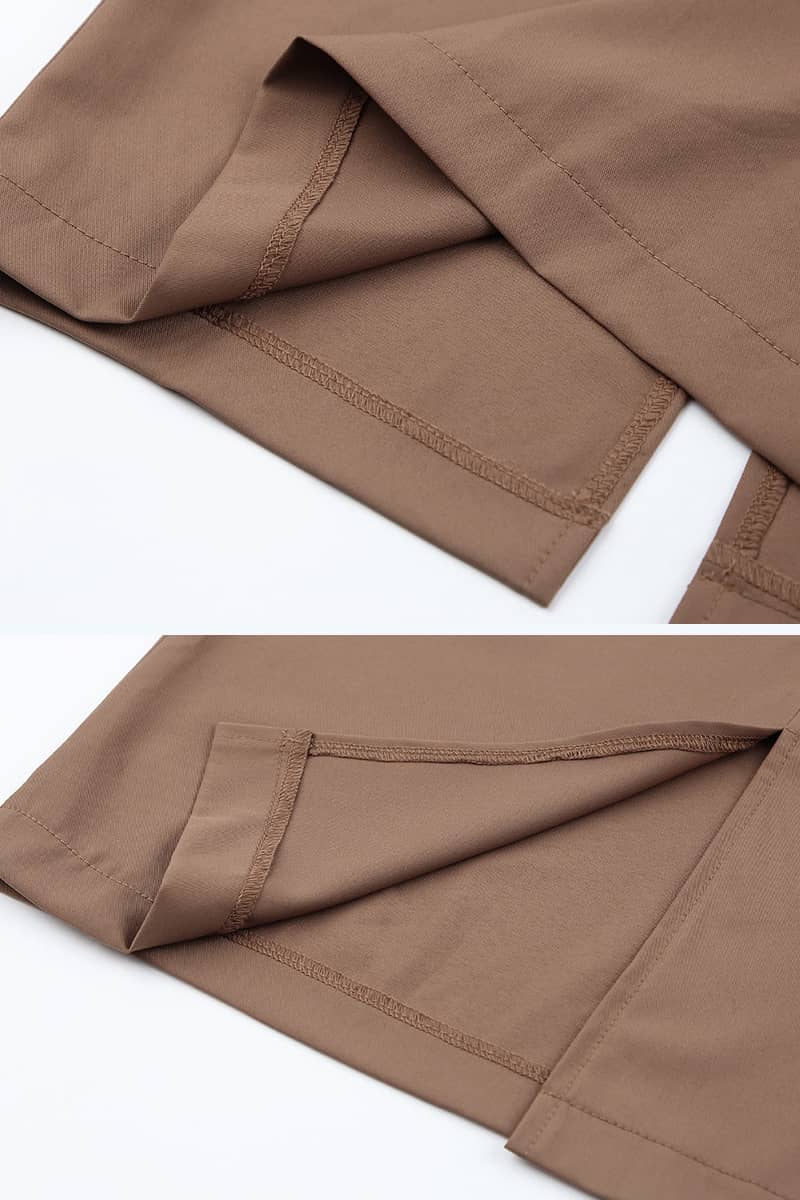 Women's round neck waist long sleeve dress  | IFAUN