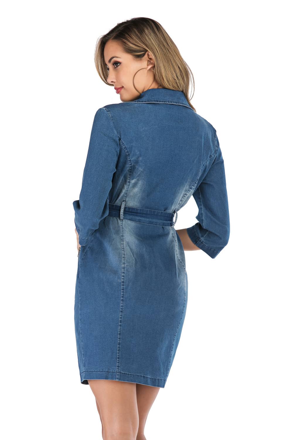 Stretch denim dress 2XL | IFAUN