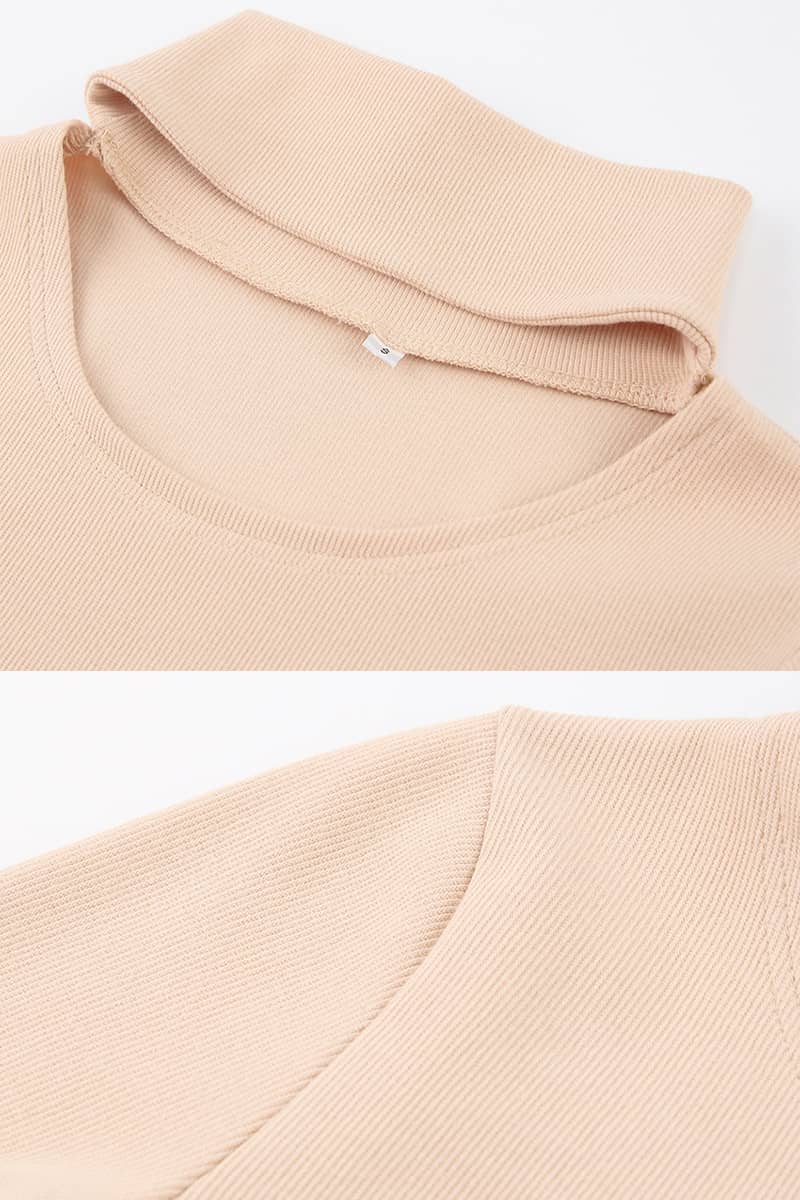 Autumn and winter high-neck slim dress