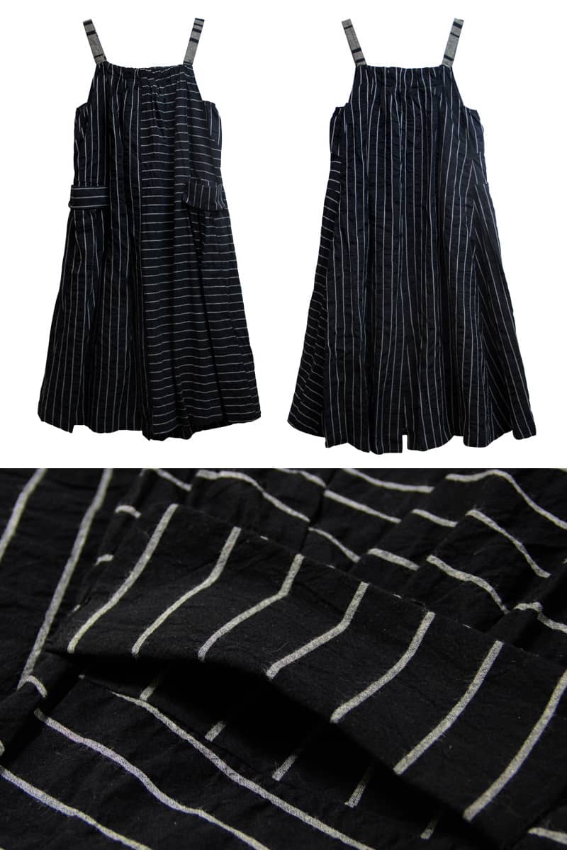 Niche design striped suspender dress