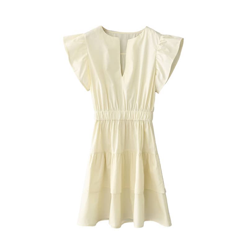 Hollow cake skirt cotton dress