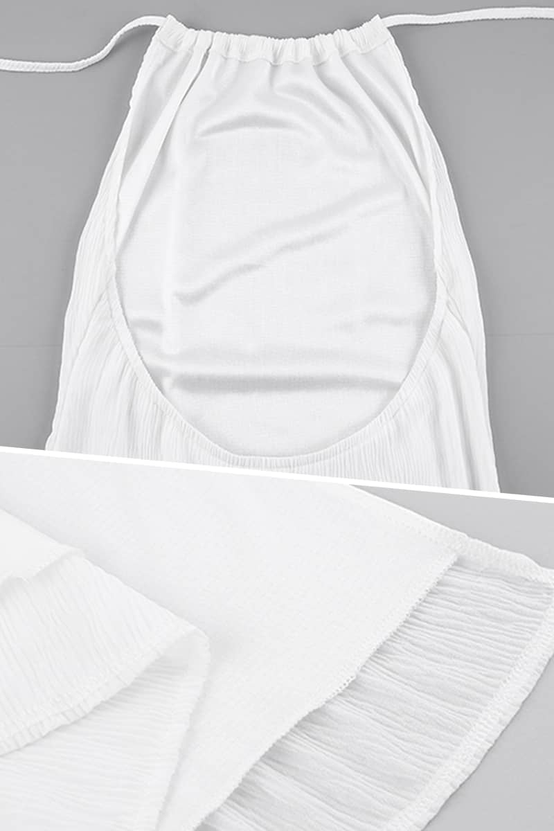 Open back slit slip dress