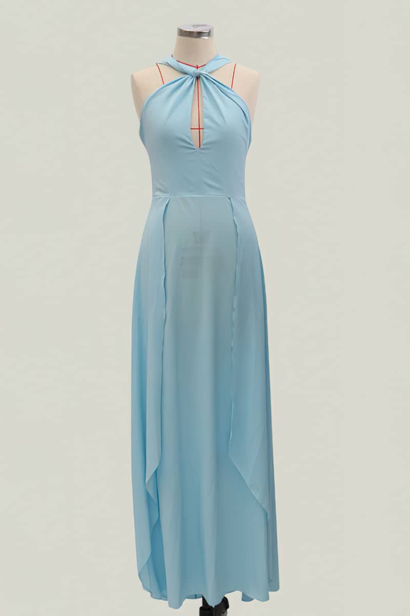 Sleeveless halterneck dress