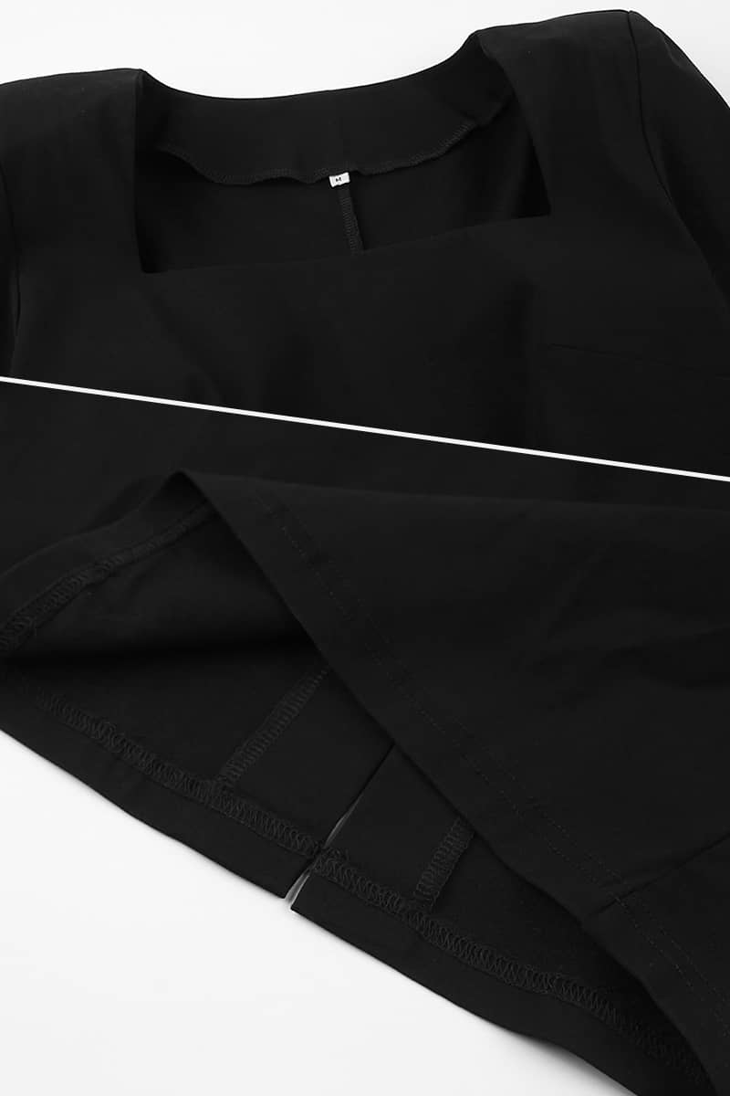 Slim fit hip wrap dress