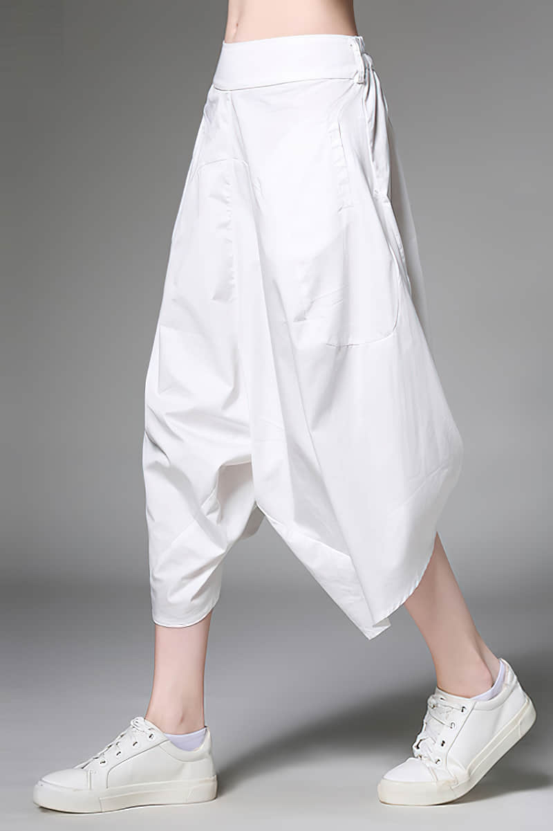 Women's plus size loose all-match harem pants White / 3XL | IFAUN