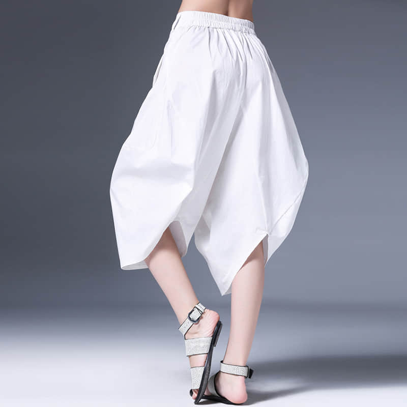 Women's plus size loose all-match harem pants White / 2XL | IFAUN