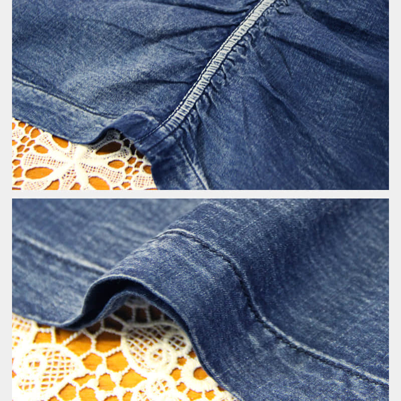 Irregular design plus size denim dress  | IFAUN