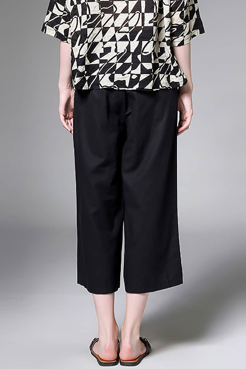 Plus size women's all-match linen cotton wide-leg pants  | IFAUN