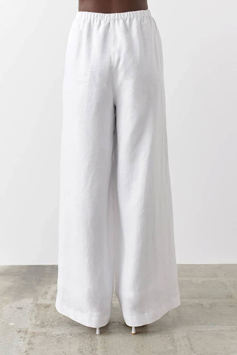 Thin cotton and linen loose casual wide-leg pants  | IFAUN