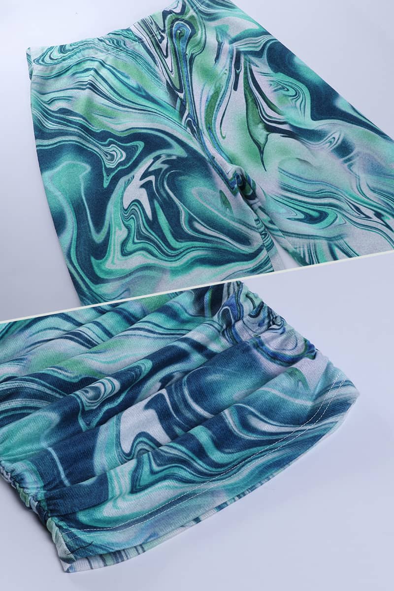 Tie-Dye Colorful High-Rise Wide-Leg Pants