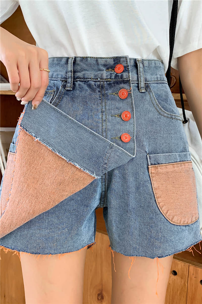 Mini A-Line Denim Skirt SandyBrown / 5XL | IFAUN
