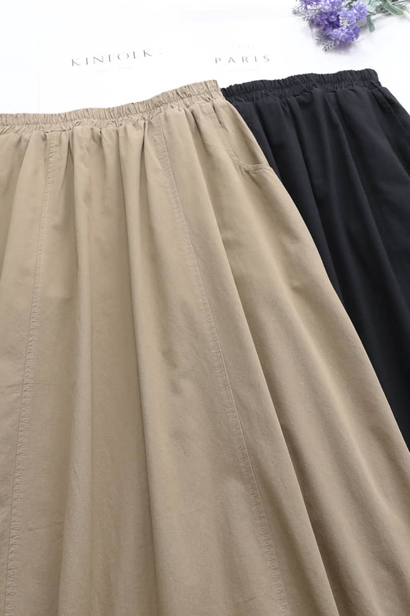 Spring mid-length cotton skirt  | IFAUN