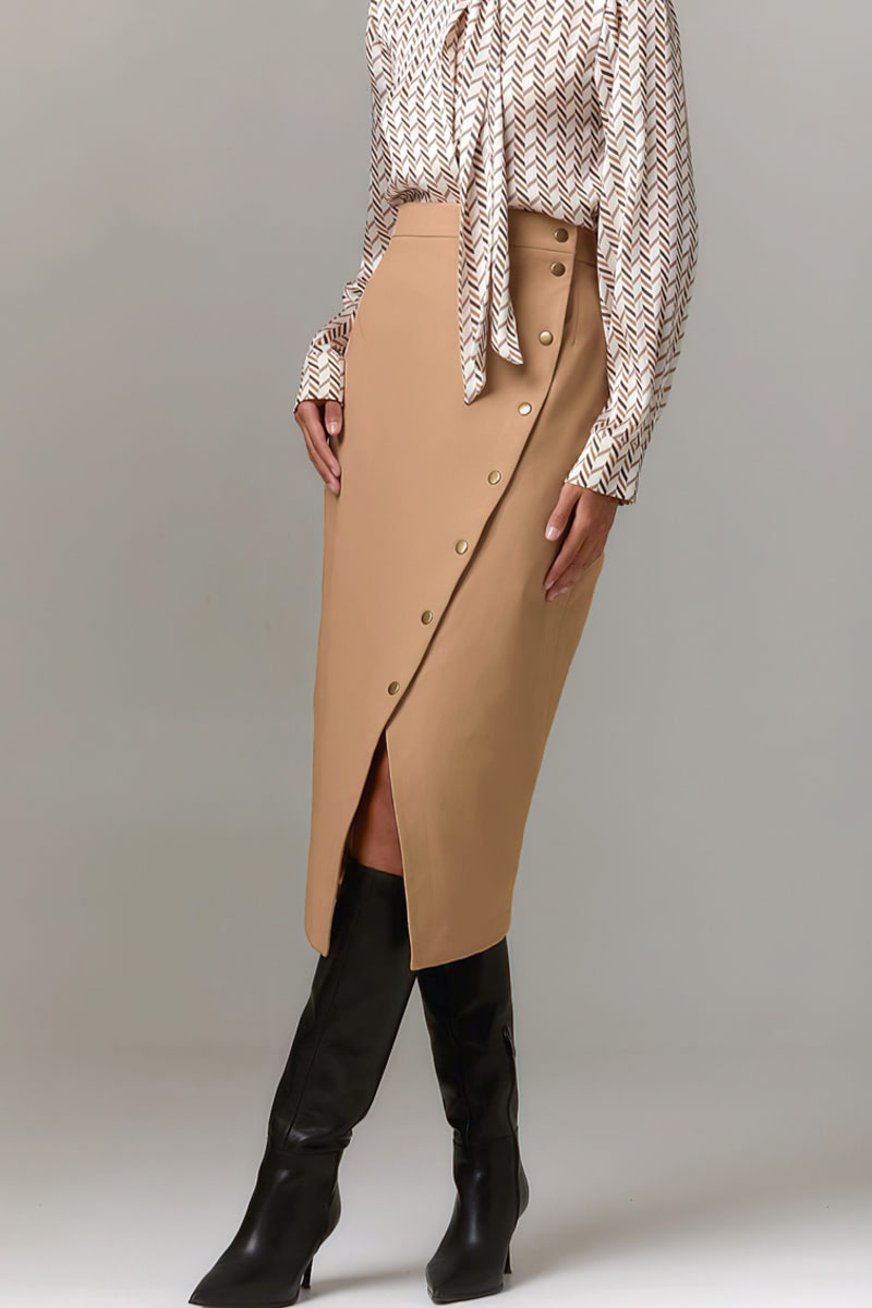 Slit skirt high waist A line skirt