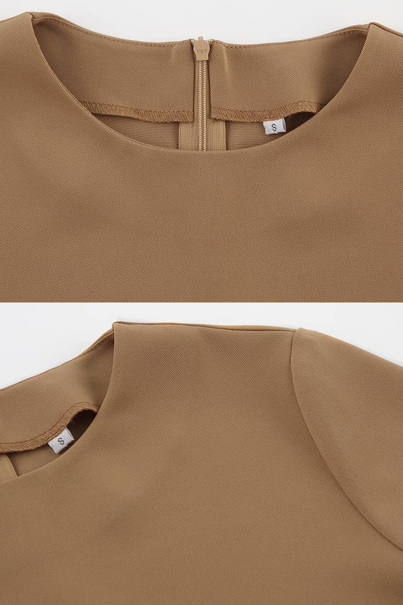 Two-piece leisure suit with round neck and wide legs  | IFAUN