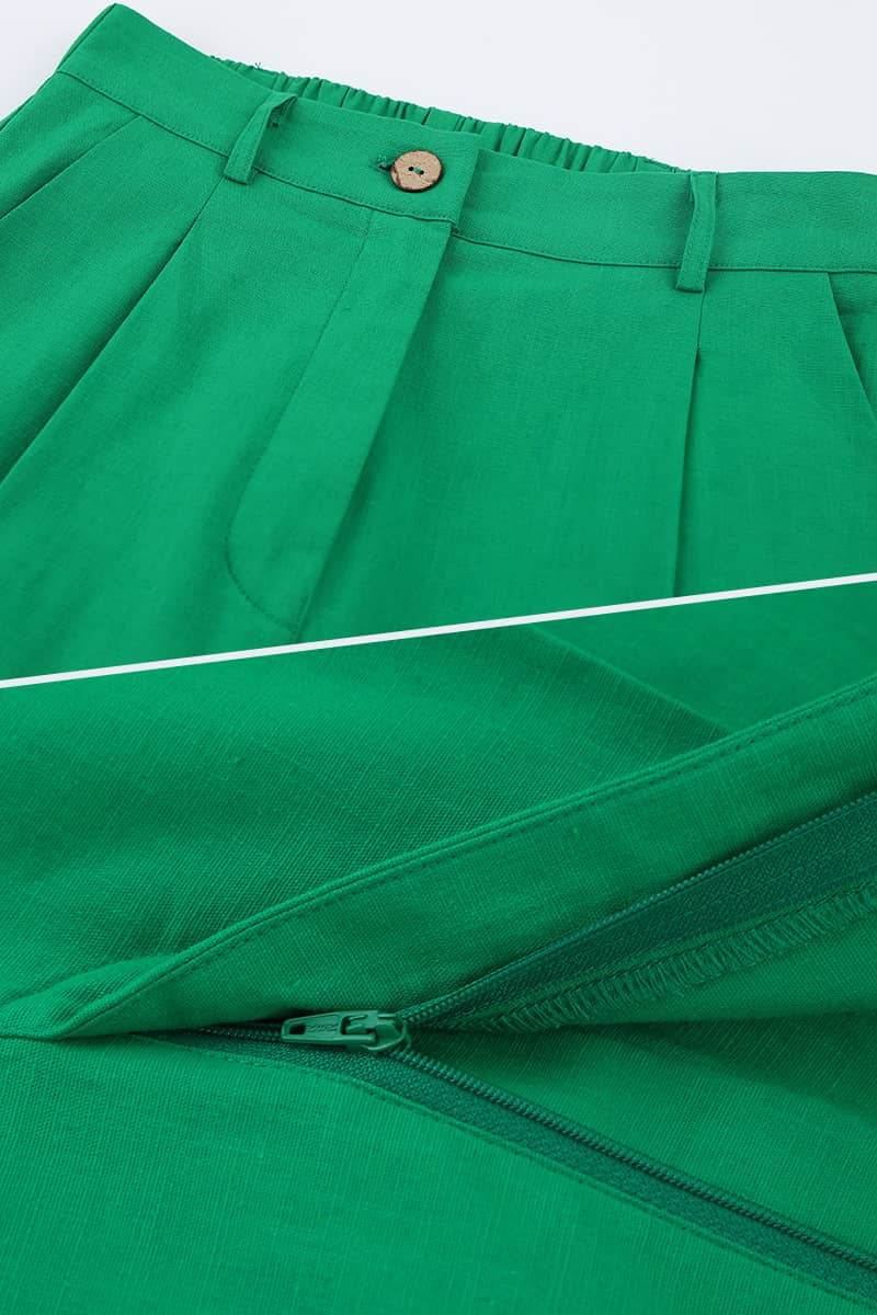 Women's two-piece cotton linen suit