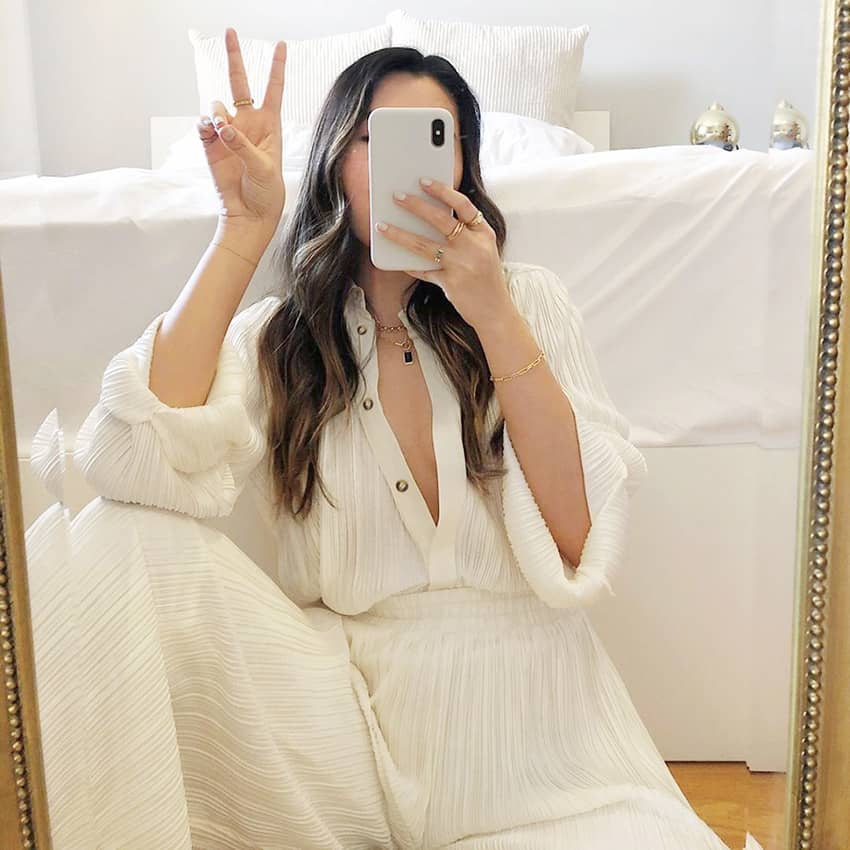 Lazy style pleated 2-piece suit for women