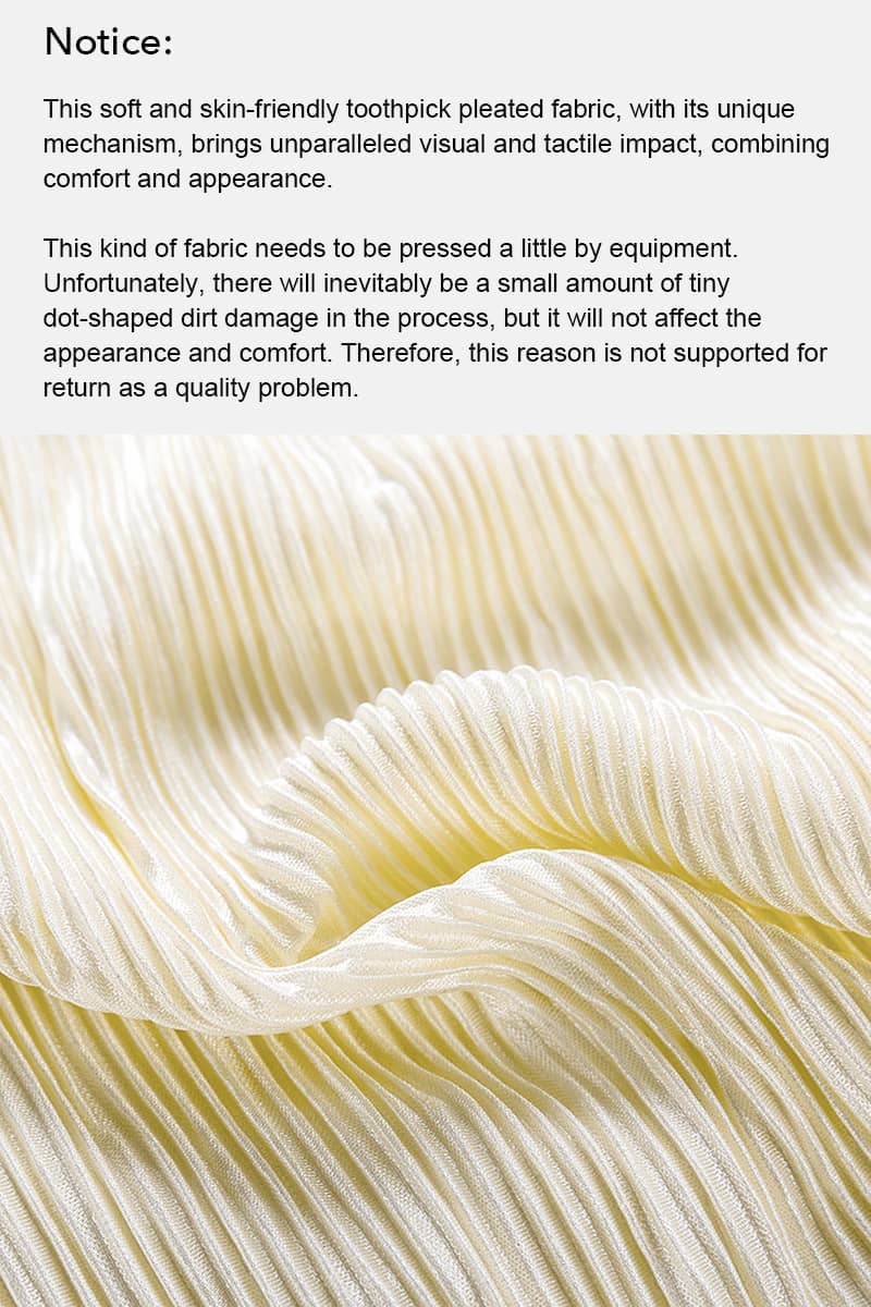 Lazy style pleated 2-piece suit for women