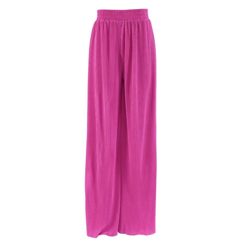 Lazy style pleated 2-piece suit for women