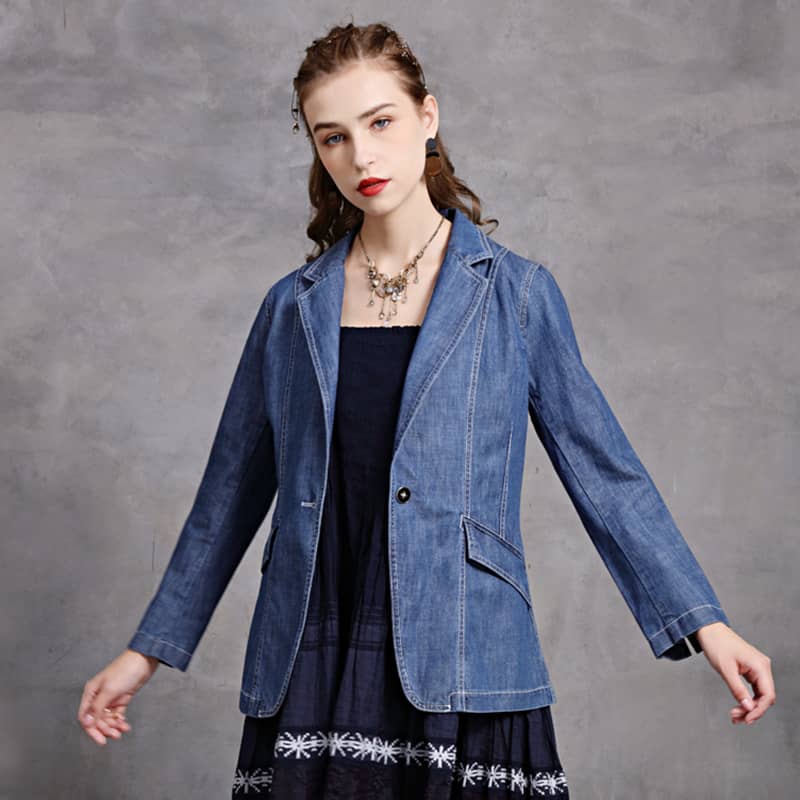 Women's fashion retro cardigan casual small suit jacket  | IFAUN