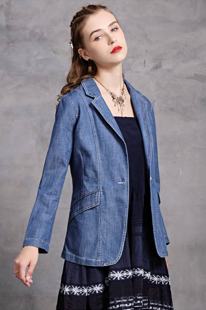 Women's fashion retro cardigan casual small suit jacket L | IFAUN