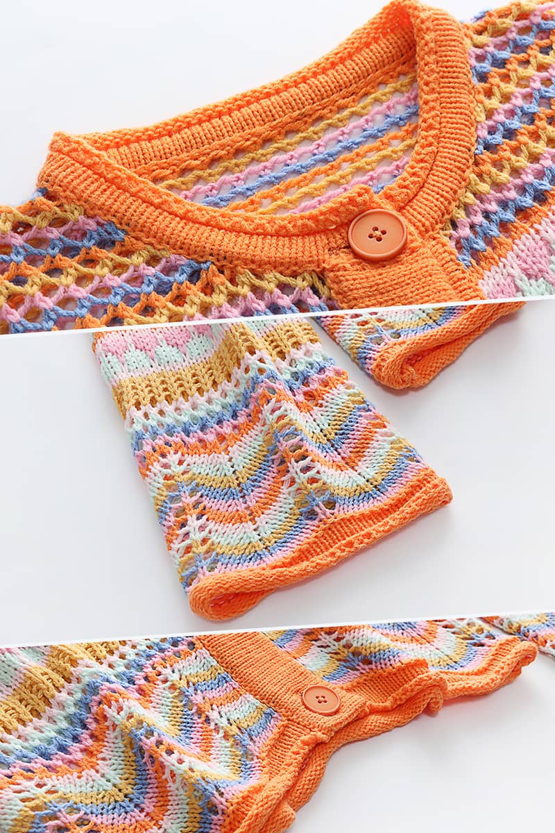 Rainbow Stripe Cardigan Sweater